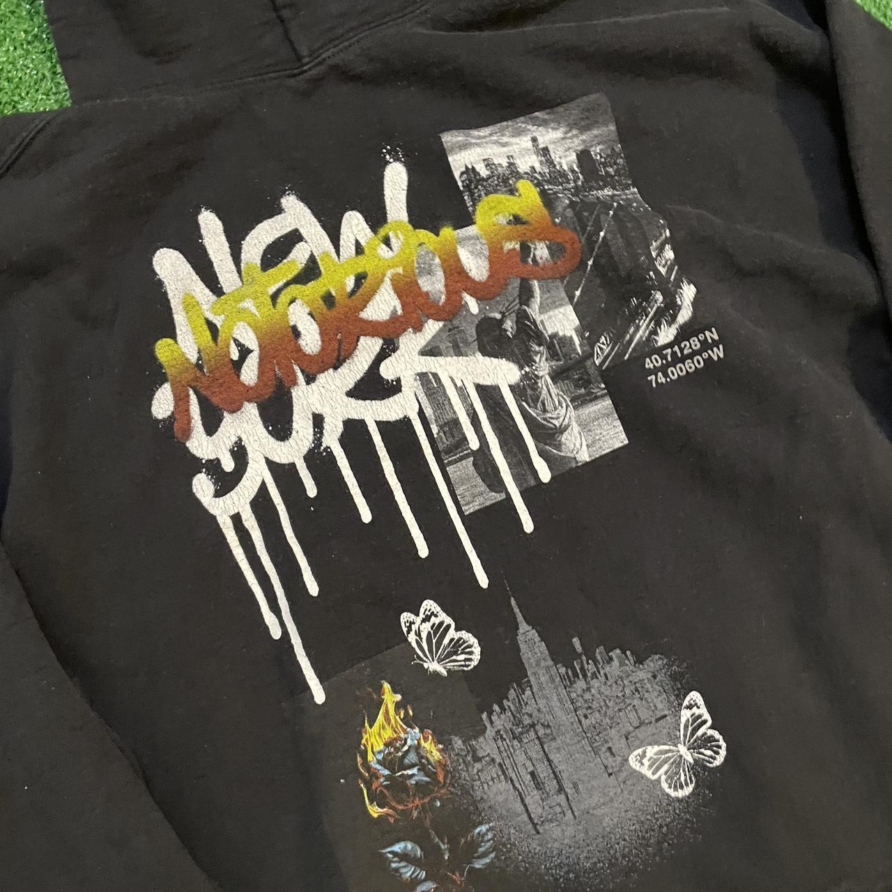 Black Graphic Notorious New York City Graffiti Hoodie