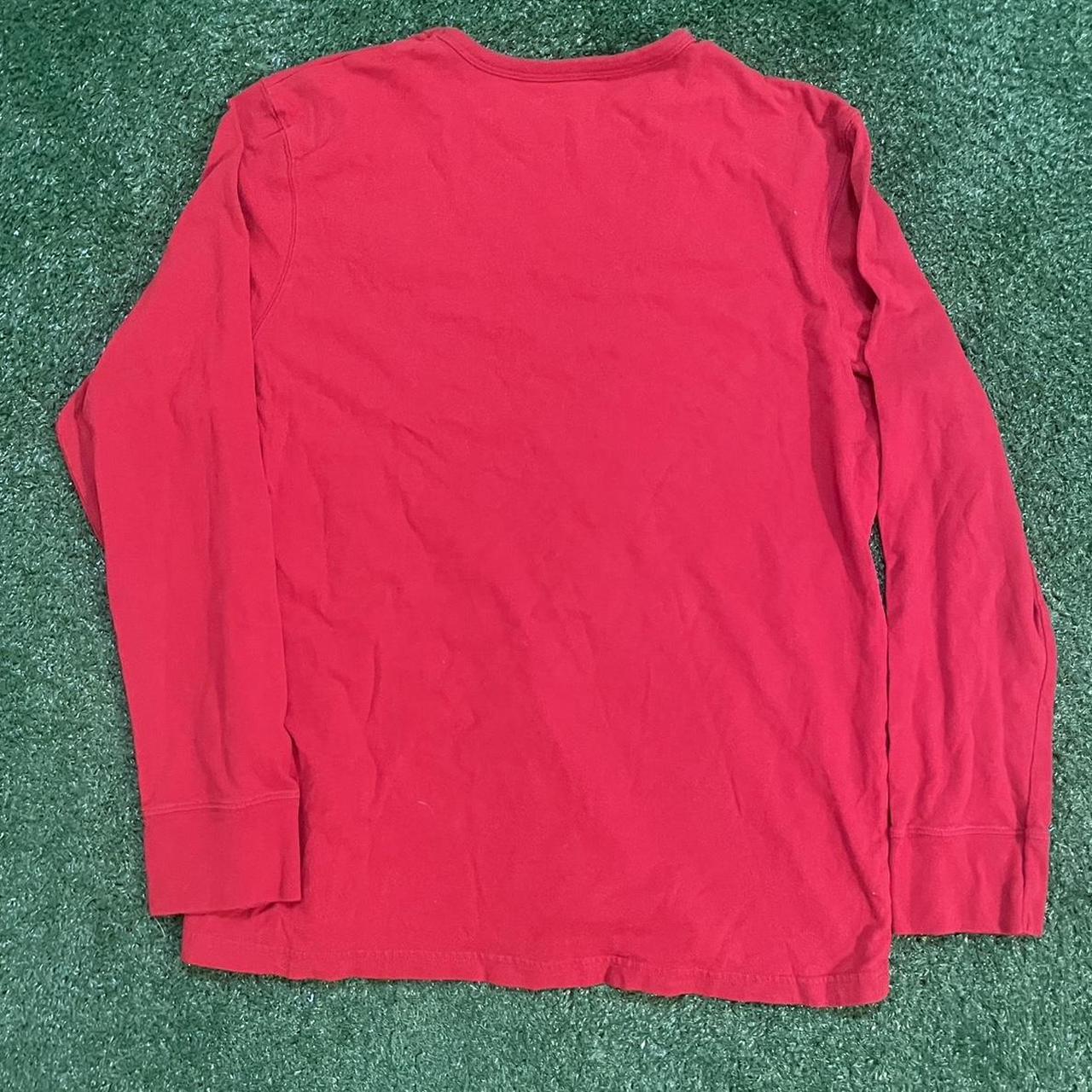 Red Vintage American Eagle Long Sleeve Shirt w/ Graphic Eagle Patch