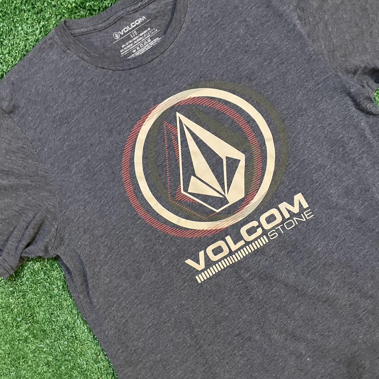 Volcom Grey and Red Graphic T-shirt