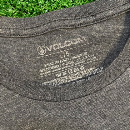 Volcom Grey and Red Graphic T-shirt