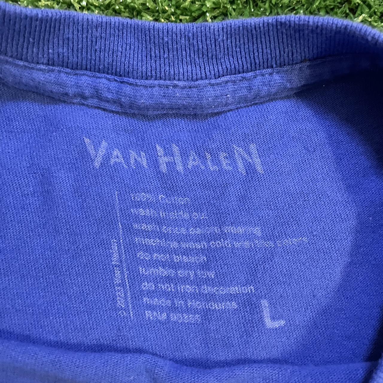 Blue Graphic Van Halen Racing Tee w/ Yellow Accents Racing Tee