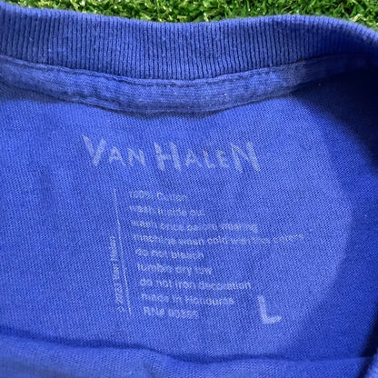 Blue Graphic Van Halen Racing Tee w/ Yellow Accents Racing Tee