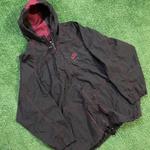 Black and Red Nike Vintage Windbreaker Jacket w/ Hood