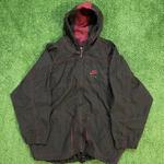 Black and Red Nike Vintage Windbreaker Jacket w/ Hood