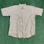 Yellow and Blue Plaid L.L. Bean Button Up Short Sleeve Shirt