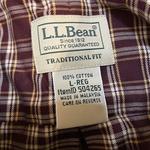 Red and White Vintage Plaid L.L.Bean Short Sleeve Button-Up Shirt