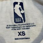 Golden State Warriors Graphic NBA Single Stitch T Shirt, White and Blue Streetwear