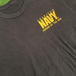 Dark Navy Blue Vintage 90s American Navy Graphic Tee