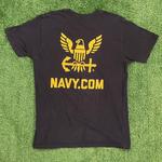 Dark Navy Blue Vintage 90s American Navy Graphic Tee