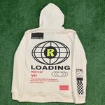 White and Black Graphic Seven Souls Loading Hoodie