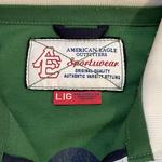 Green Striped Vintage American Eagle Graphic Track Jacket