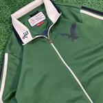 Green Striped Vintage American Eagle Graphic Track Jacket