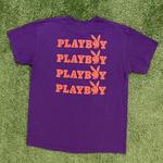 Purple Playboy Graphic Tee w/ Orange Accents