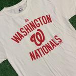 White and Red Vintage Washington Nationals Graphic Tee