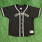 Black Vintage Champion Baseball Jersey