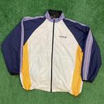 Nike Vintage Windbreaker Jacket in White, Yellow, and Purple Jacket