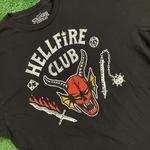 Black Stranger Things Hellfire Club Cotton T-Shirt