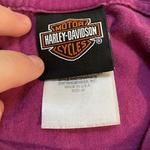 Harley Davidson Vintage Purple and White Distressed Graphic Cotton Tee