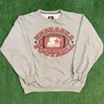 Grey and Red Vintage Nebraska Huskers Football Starter Crewneck Sweatshirt Football