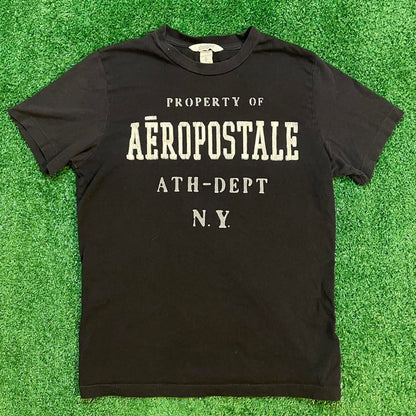 Black Aeropostale Graphic Vintage Y2K Streetwear Cotton T-shirt