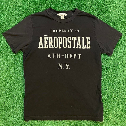 Black Aeropostale Graphic Vintage Y2K Streetwear Cotton T-shirt