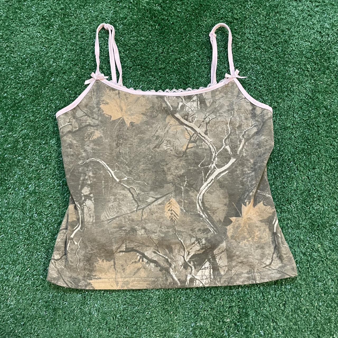 Camo and Pink Y2k Tank Top - Fits like size M