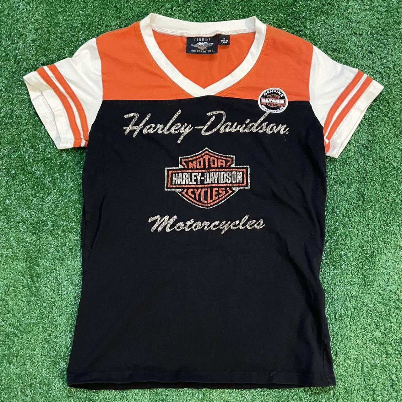 Vintage Harley Davidson Graphic Tee w/ Patches