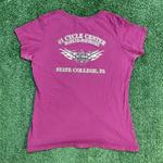Harley Davidson Vintage Purple and White Distressed Graphic Cotton Tee