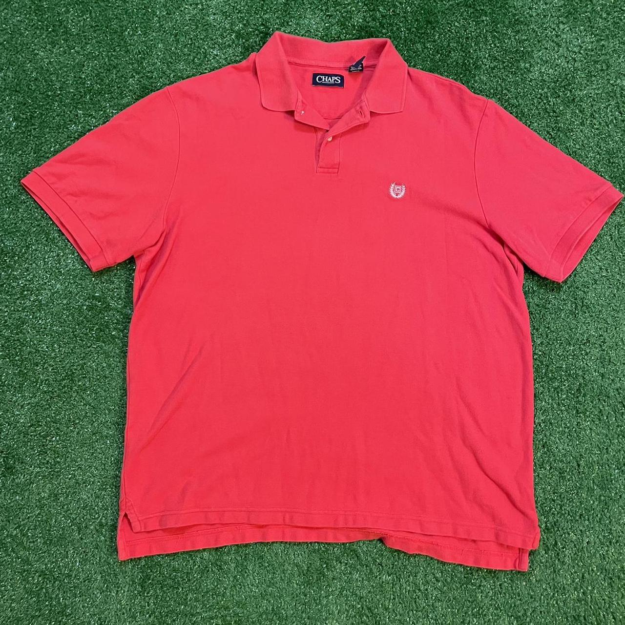 Red Chaps Vintage Button Up Polo Shirt