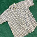 Yellow and Blue Plaid L.L. Bean Button Up Short Sleeve Shirt
