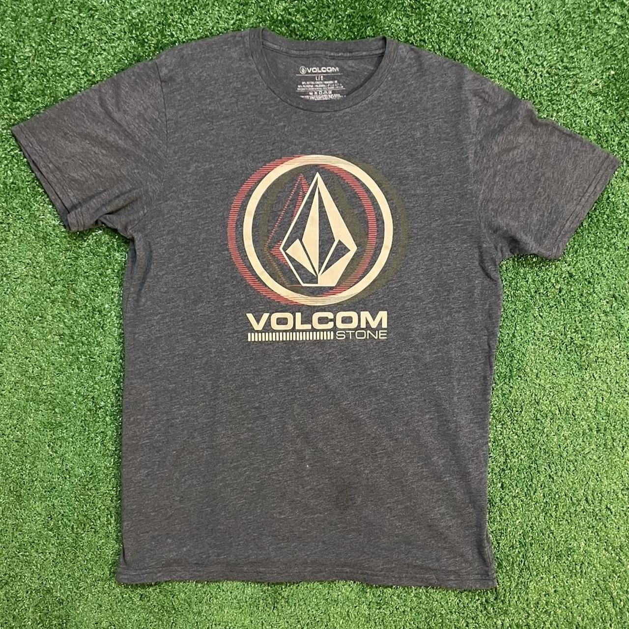 Volcom Grey and Red Graphic T-shirt