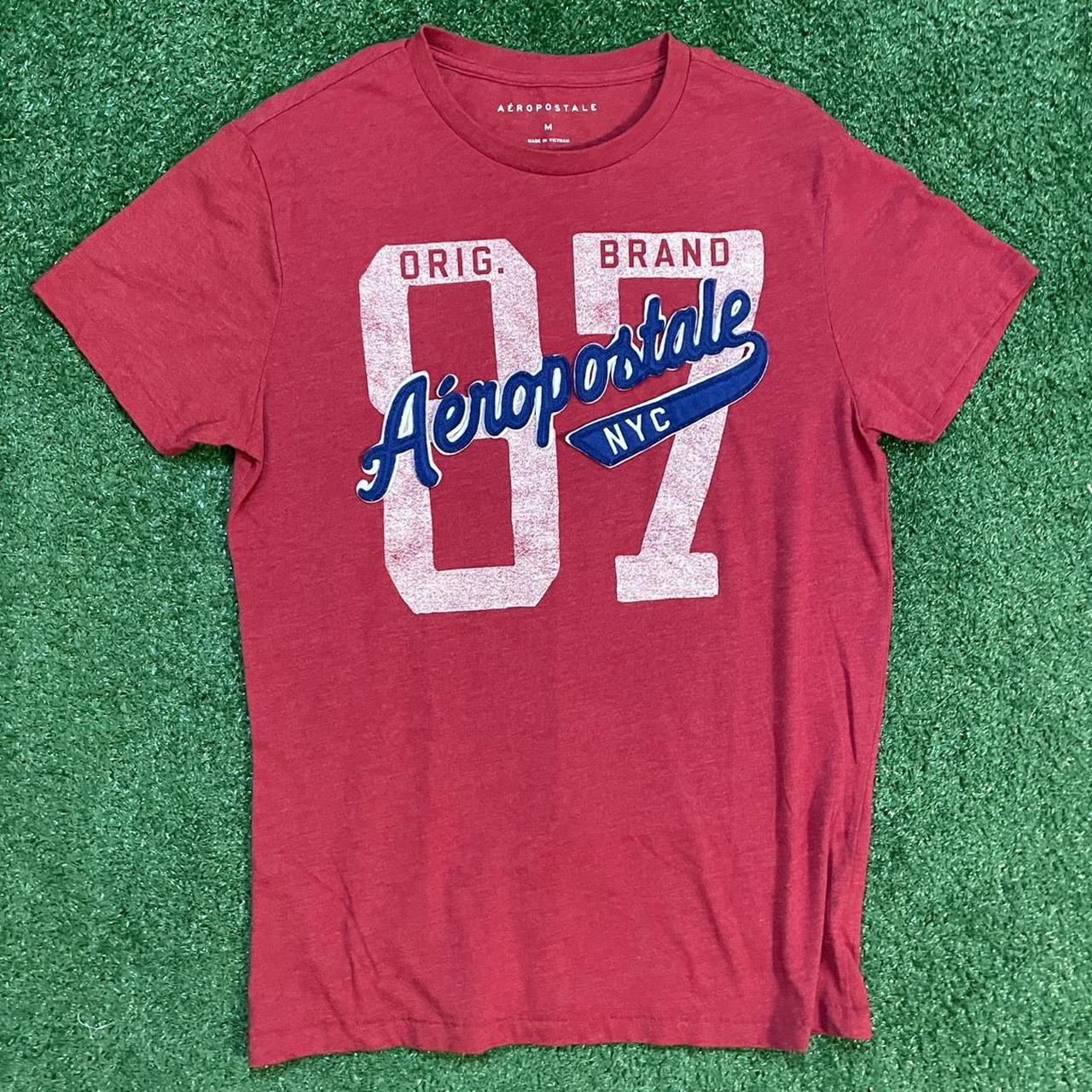 Red and Blue Aeropostale Graphic T-shirt