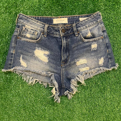 PacSun Y2K High Rise Distressed Denim Shorts