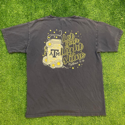 Vintage Texas A&M University Graphic Tee With Flowers