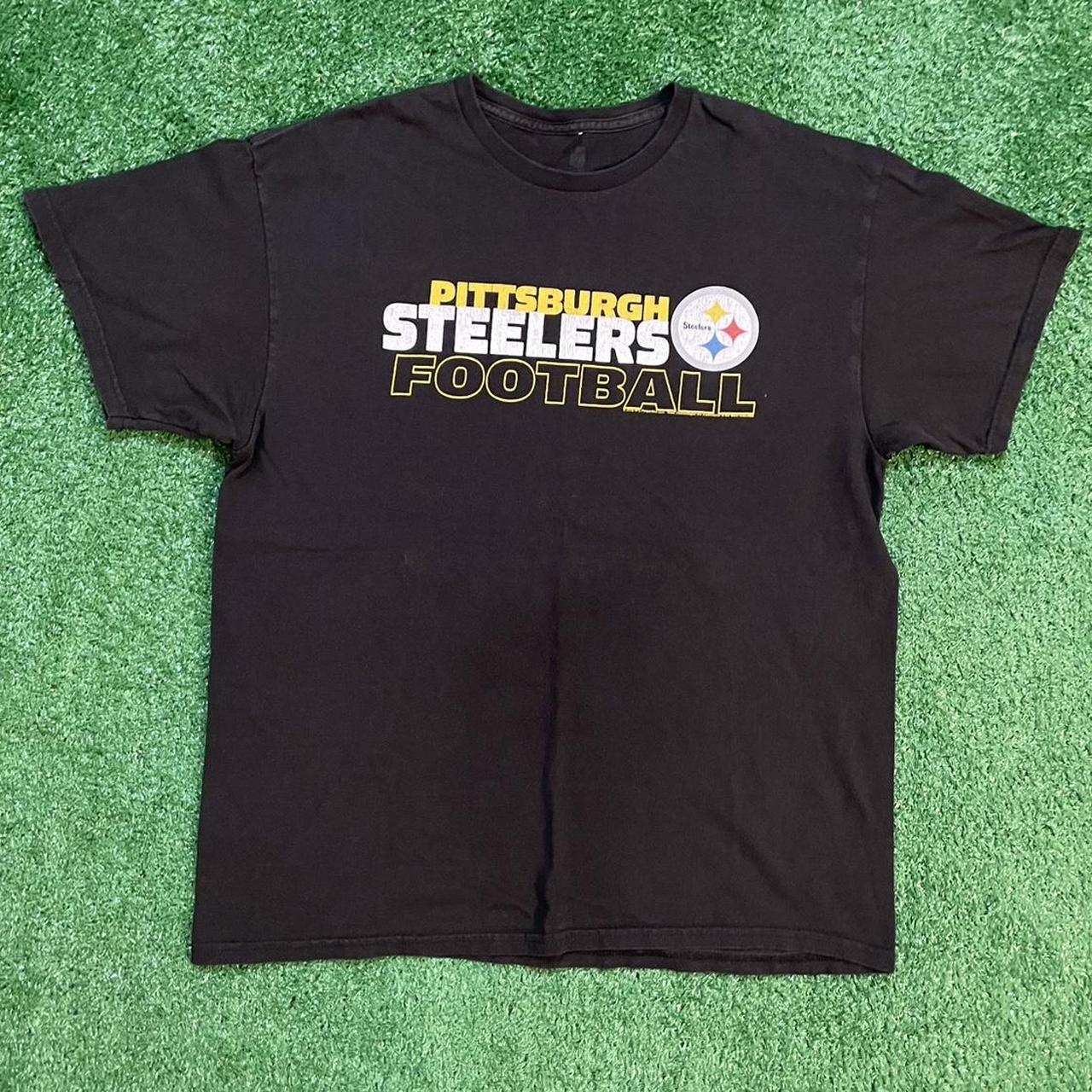 Black and Yellow Vintage Pittsburgh Steelers Cotton T-shirt