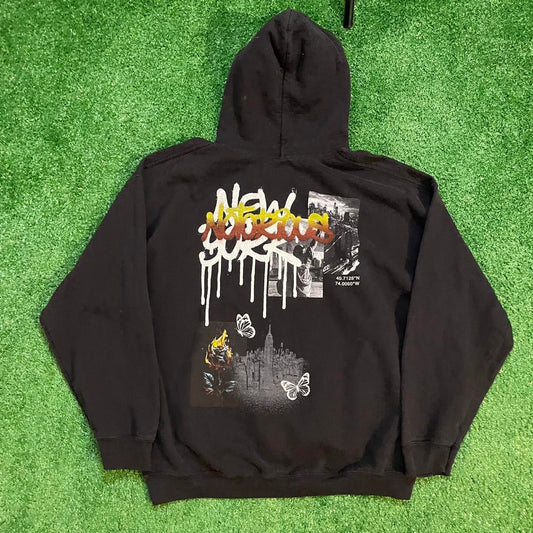 Black Graphic Notorious New York City Graffiti Hoodie