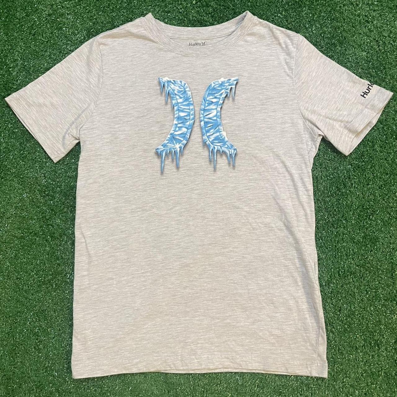 Vintage Hurley Blue and Grey Ice Graphic Tee