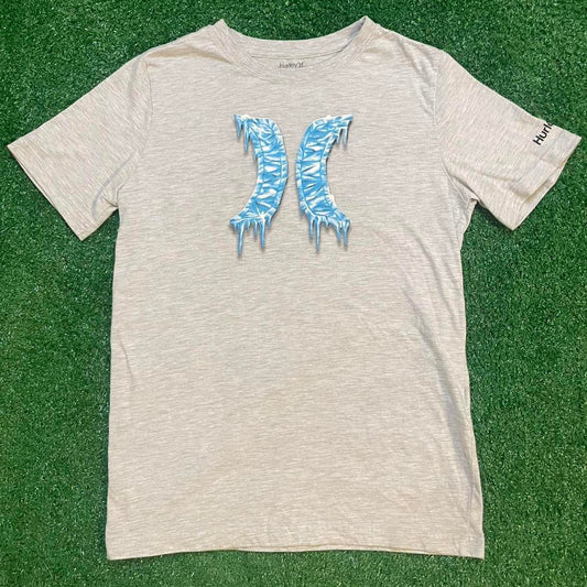 Vintage Hurley Blue and Grey Ice Graphic Tee