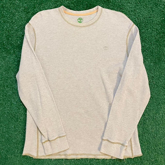 Tan Minimalistic Timberland Long Sleeve Shirt