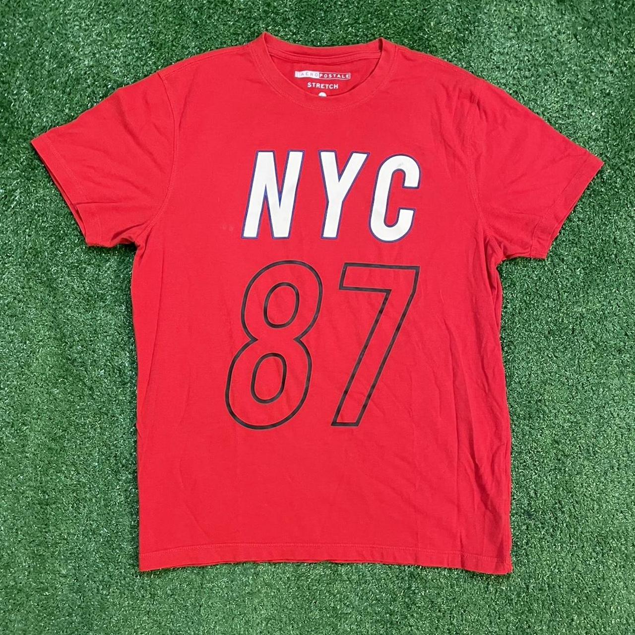 Red Aeropostale Vintage NYC 87 Graphic Streetwear T-shirt