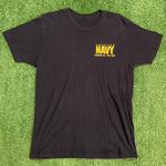 Dark Navy Blue Vintage 90s American Navy Graphic Tee